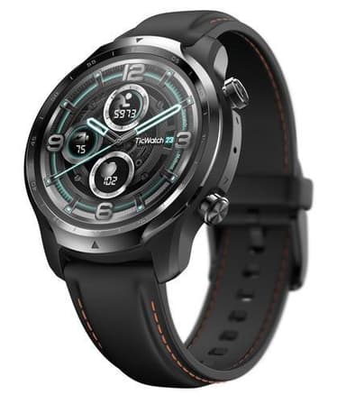 TicWatch Pro 3 GPS Smart-ur, NFC, GPS (satellit), Retina AMOLED, Pulsmåler, Vandtæt, Bluetooth, 1 GB, 8 GB, Android, iOS, Wi-Fi, Snapdragon Wear 4100, 22 mm, Sort
