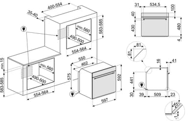 Smeg integreret ovn SO6301TX