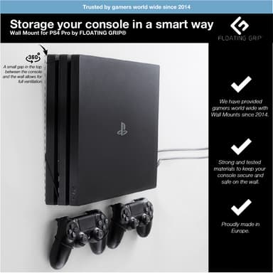 FLOATING PS4 PRO WALL - BUNDLE (BLACK) |