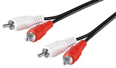 Stereotilslutningskabel 2x RCA, afskærmet