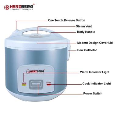 Herzberg HG-8004: 700W elektrisk multifunktionskomfur -1,8L