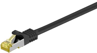 Goobay RJ45 netværkskabel S/FTP (PiMF), 500 MHz, med CAT 7 råkabel, sort, 1 m