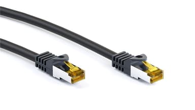Goobay RJ45 netværkskabel S/FTP (PiMF), 500 MHz, med CAT 7 råkabel, sort, 1 m