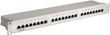 Duftende højttaler overførsel CAT 5e 19 tommer (48,3 cm) patch-panel, 24 porte (1 HE) | Elgiganten