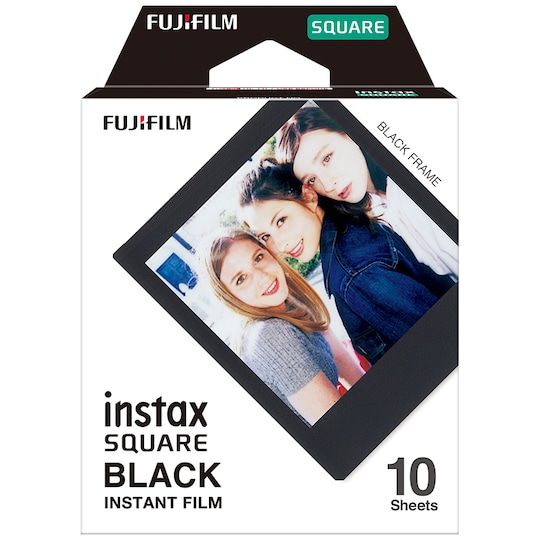 alien Pekkadillo Få Fujifilm Instax Square papir - sort ramme (10-pak) | Elgiganten