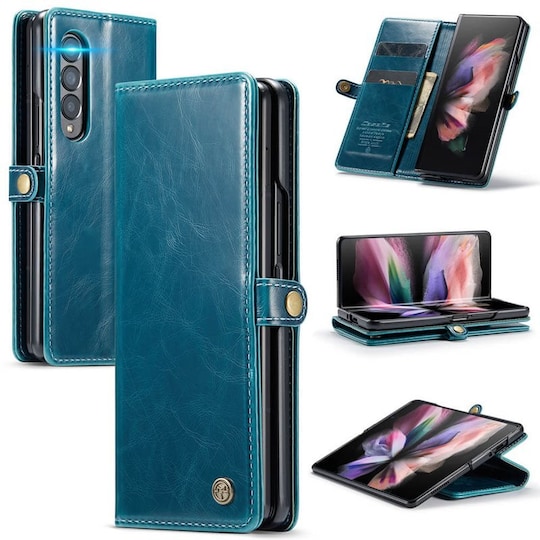 CaseMe Wallet Cover 3-kort Samsung Galaxy Z Fold 3  - blå