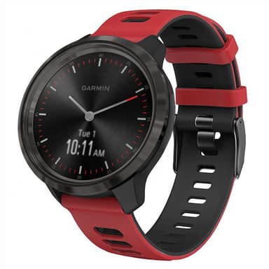 Twin Sport Armbånd Garmin Vivomove 3S - Rød/sort