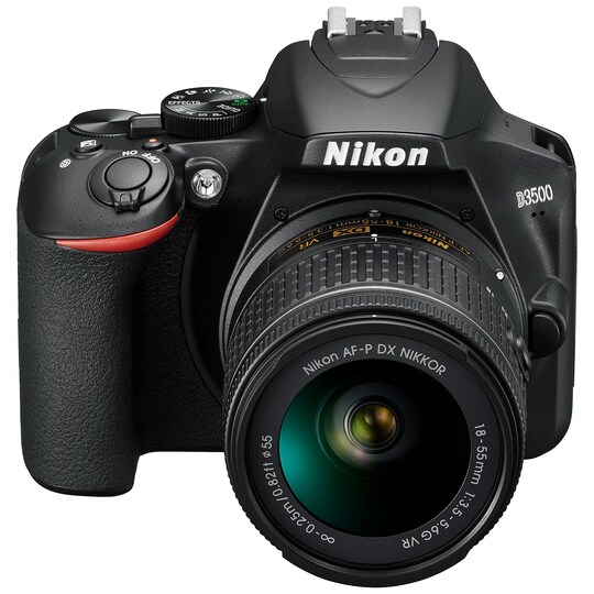 Nikon D3500 digitalkamera + AF-P DX Nikkor 18–55 mm VR zoomobjektiv