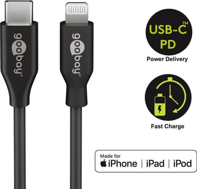 Lightning - USB-C™ lade- og synkroniseringskabel