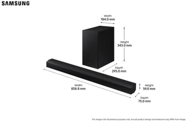 Samsung B460 soundbar med subwoofer