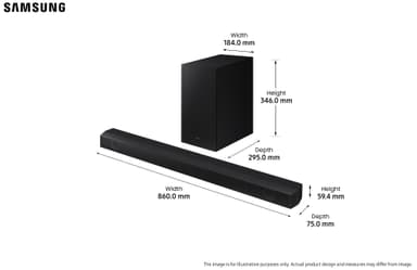 Samsung B560 soundbar med subwoofer