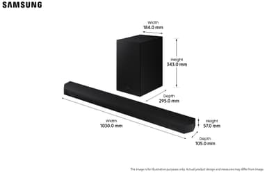 Samsung Q610B soundbar med subwoofer