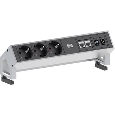 Bachmann 902.502 Stikdåse uden afbryder 3x Sort, Aluminium Wieland-stik 1 stk