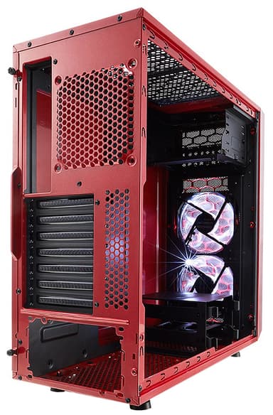Fractal Design Focus G ATX PC-kabinet (rød, vindue)