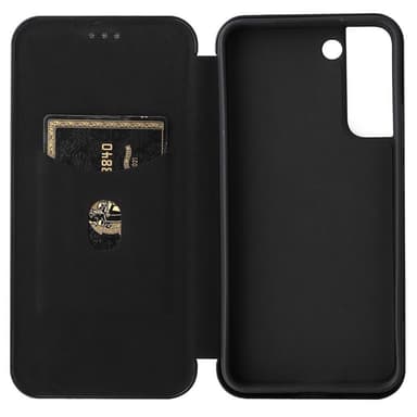 SKALO Samsung S22 Carbon Fiber Pungetui - Sort