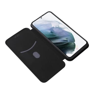 SKALO Samsung S22 Carbon Fiber Pungetui - Sort