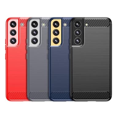 SKALO Samsung S22+ Armor Carbon Stødsikker TPU-cover - Sort