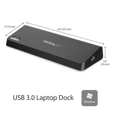 StarTech.com USB3DOCKHDPC, Ledningsført, USB 3.2 Gen 1 (3.1 Gen 1) Type-B, 3,5