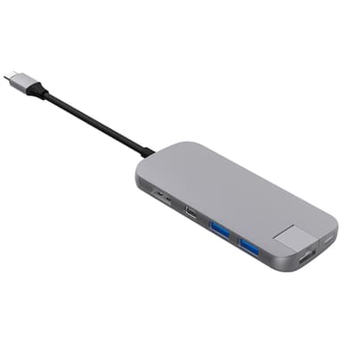 Hyperdrive Slim USB-C 8-i-1 (grå) |