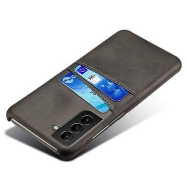 SKALO Samsung S22+ PU-læder Kortholder Cover - Sort - Sort