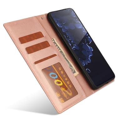 SKALO Samsung S22+ DOLIZMA 2 i 1 magnetisk pungetui - Rosa guld - Rosa guld