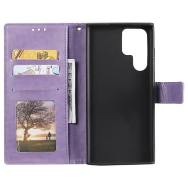SKALO Samsung S22 Ultra Mandala Flip Cover - Lilla