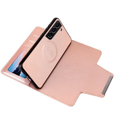 SKALO Samsung S22+ DOLIZMA 2 i 1 magnetisk pungetui - Rosa guld - Rosa guld