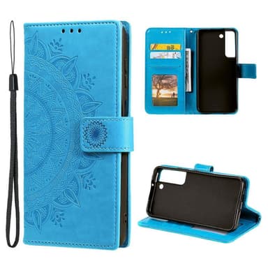 SKALO Samsung S22+ Mandala Flip Cover - Blå - Blå