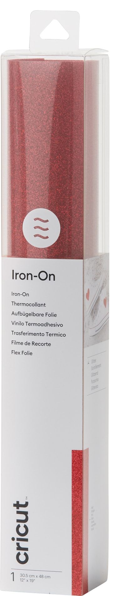 Cricut Iron On Glitter Silver 12 in. x 19 in. Decorative Heat Transfer