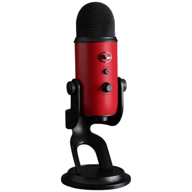 Blue Yeti mikrofon (satin rød)