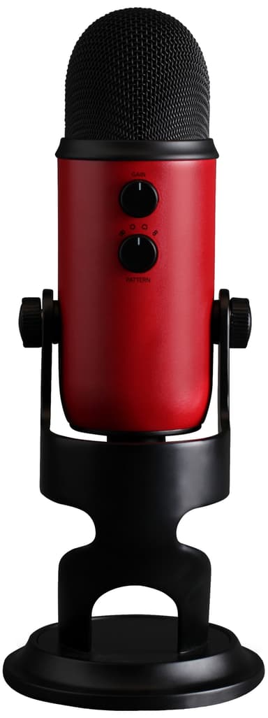 Blue Yeti mikrofon (satin rød)
