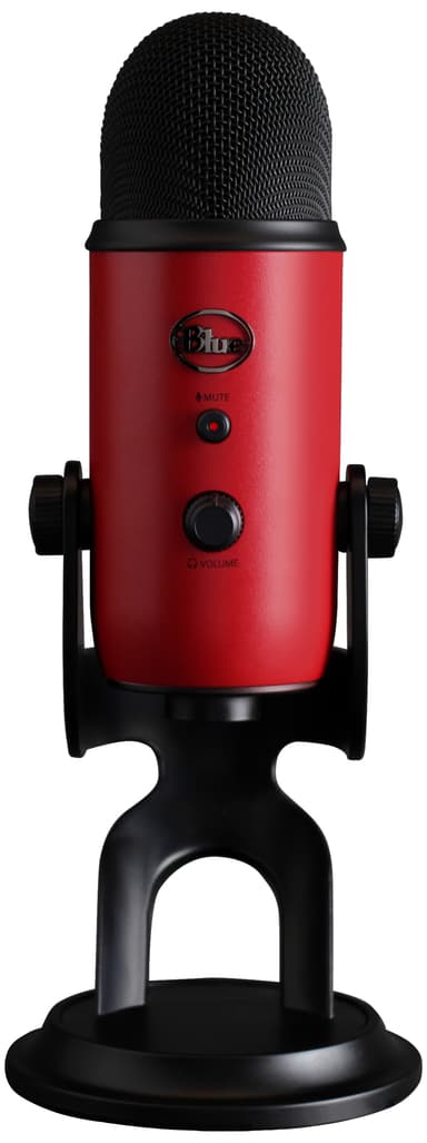 Blue Yeti mikrofon (satin rød)