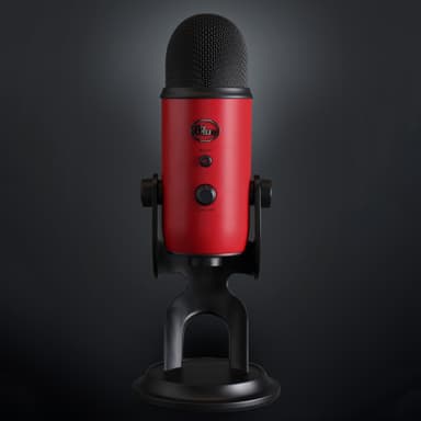 Blue Yeti mikrofon (satin rød)