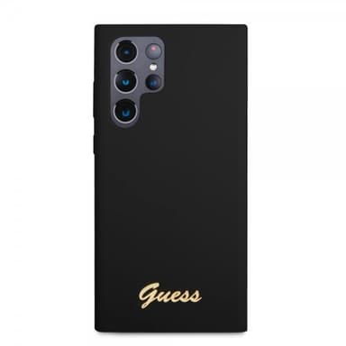 Guess Samsung Galaxy S22 Ultra Cover Script Metal Logo Sort