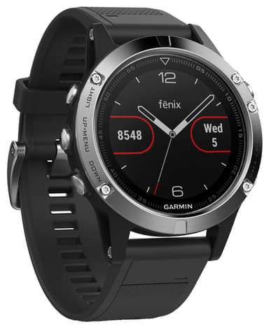 Garmin Fenix 5 multi-sportsur (silver/sort)