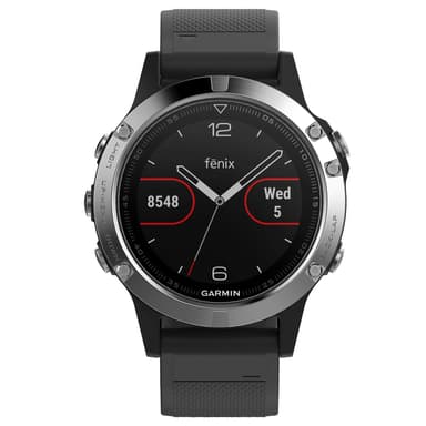 Garmin Fenix 5 multi-sportsur (silver/sort)