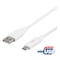 DELTACO USB 2.0 Cable, Type A - Type C ma, 0.5m, white