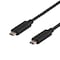 DELTACO USB 3.1 cable, Gen 1, Type C M - Type C M, 0.25m, black