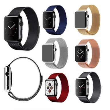SKALO Milanese Loop Apple Watch 42/44/45/49mm - Mørkegrå