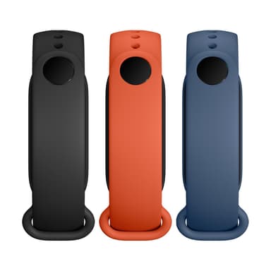 Xiaomi Mi Smart Band 6 -rem (3 -pakning), aluminiumslegering, TPU, Unisex, sort/orange/blå