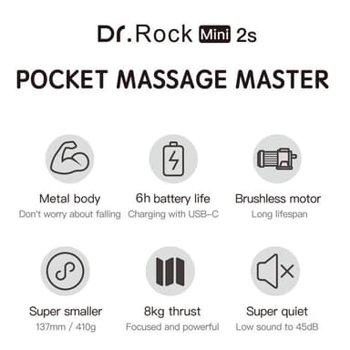 Zikko Dr. Rock Mini 2S Massagepistol, Blå