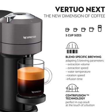 Nespresso Vertuo Next kaffemaskine fra Delonghi ENV120GY (grå)