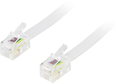 DELTACO modulkabel, 4P4C(RJ9/RJ10/RJ22) til 4P4C(RJ9/RJ10/RJ22), 1,5m,