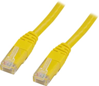 DELTACO U/UTP Cat6 patchkabel, 0,5m, Delta-certifierad, LSZH, gul