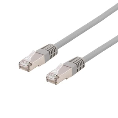 DELTACO, U/FTP, Cat6a patchkabel, LSZH, 0.5m, grå