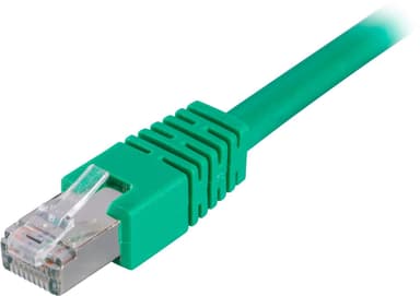DELTACO F/UTP Cat6 patchkabel, LSZH (Low smoke zero halogen), 0.5m, gr