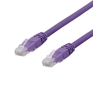 DELTACO U/UTP Cat6a patchkabel, LSZH, 2m, lilla