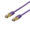 DELTACO S/FTP Cat6a patch cable, delta cert, LSZH, 3m, purple