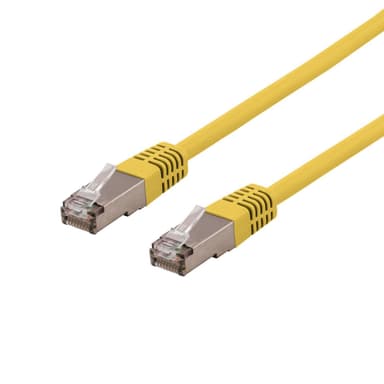 DELTACO S / FTP Cat6 patchkabel, delta cert, LSZH, 0,3m, gul