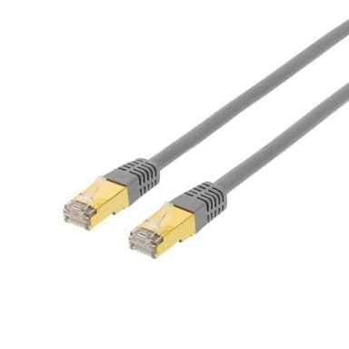 DELTACO S/FTP Cat7 patchkabel LSZH (Low Smoke zero halogen), guldbelag